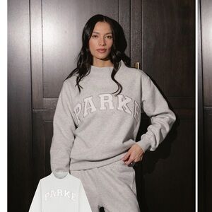 Parke Light Gray Crewneck Sweatshirt with Arch Logo